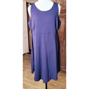 Motherhood Maternity Dress Sz 1X Purple Sleeveless Summer Scoop Neck Midi Comfy